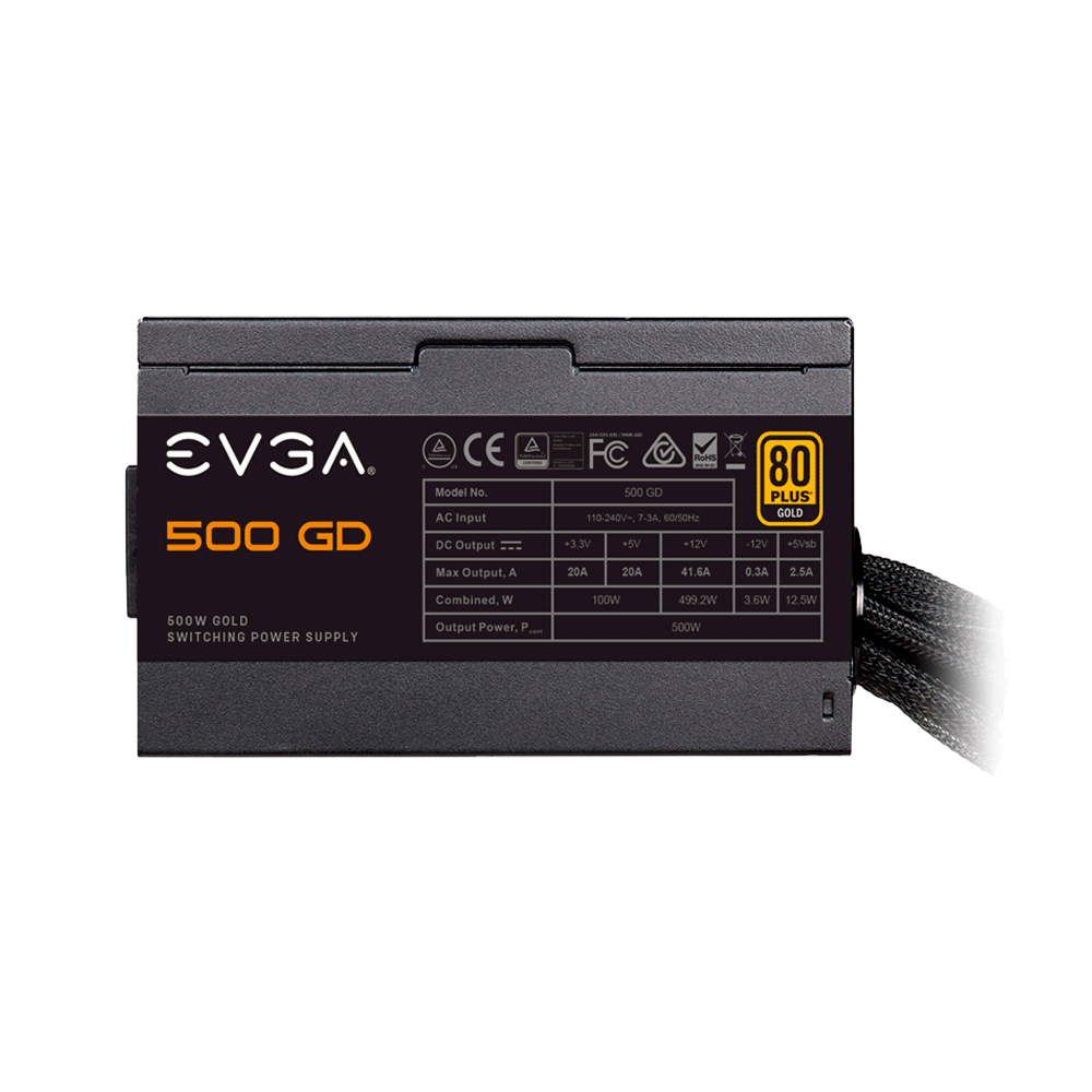 FUENTE EVGA 550W GD 80PLUS GOLD 100-GD-0500-V1