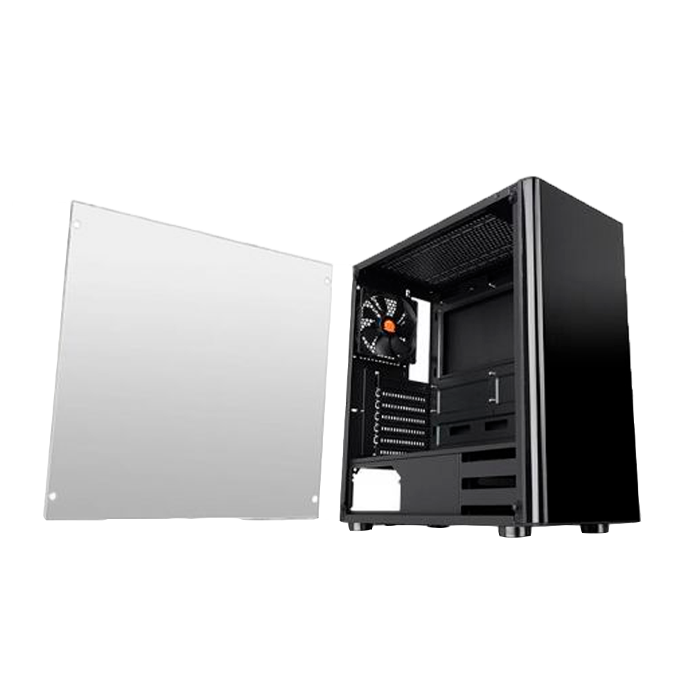 GABINETE THERMAL V200 BLACK VIDRIO TG 1FAN CA-3K8-50M1WU-00 FUENTE 500W INC
