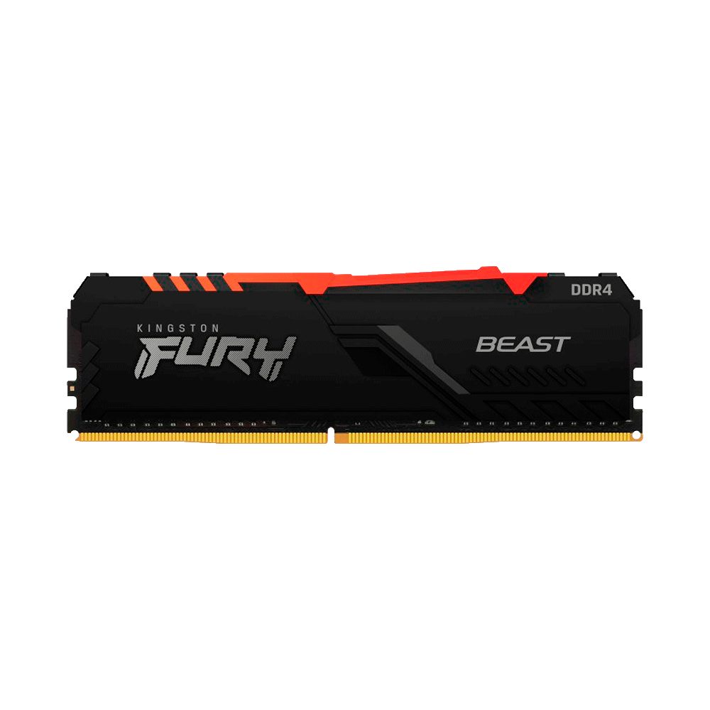 MEMORIA RAM DDR4 16GB 3600 KINGSTON FURY BEAST BK KF436C18BBA/16 RGB XMP