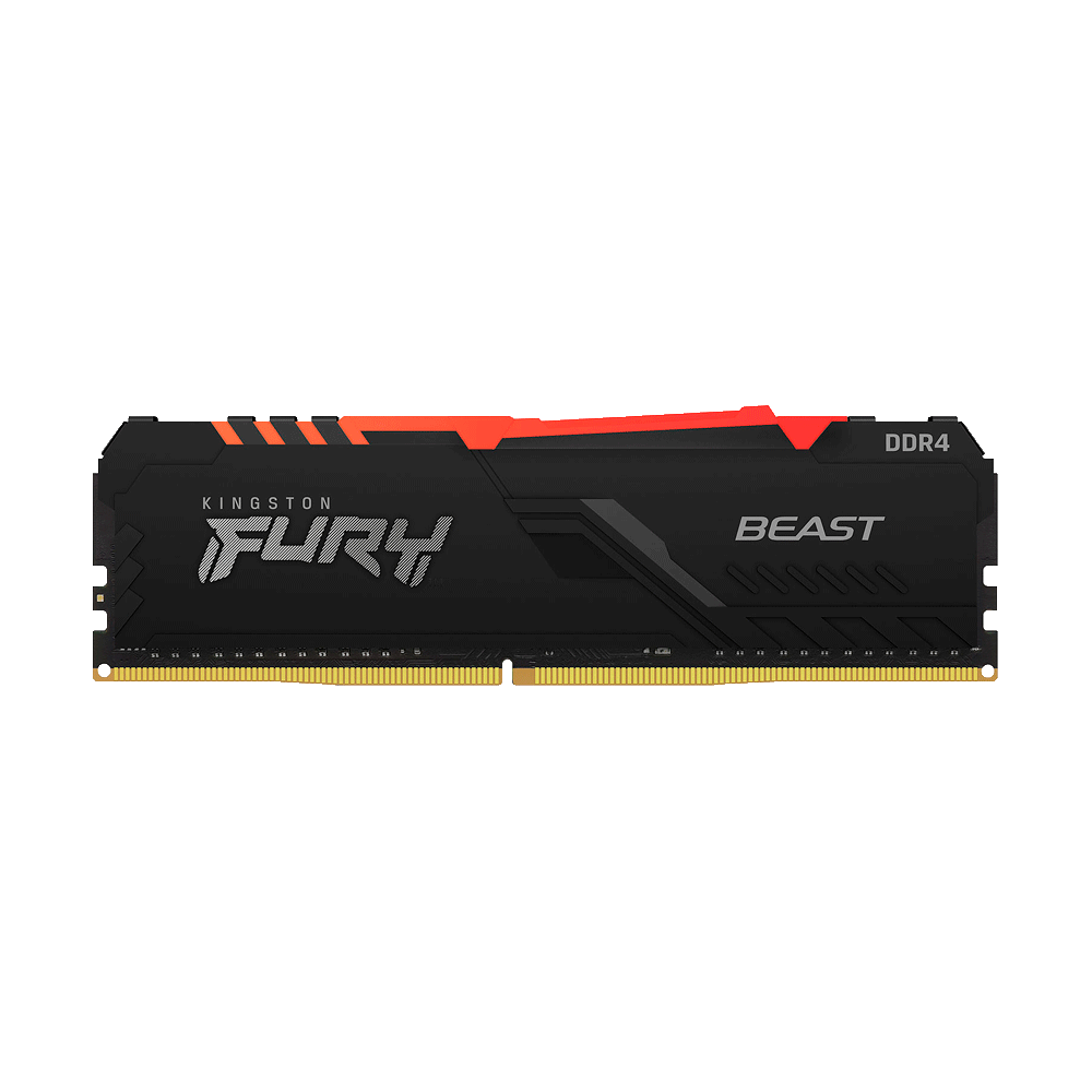 MEMORIA RAM DDR4 8GB 3600 KINGSTON FURY BEAST BK KF436C17BBA/8 RGB XMP
