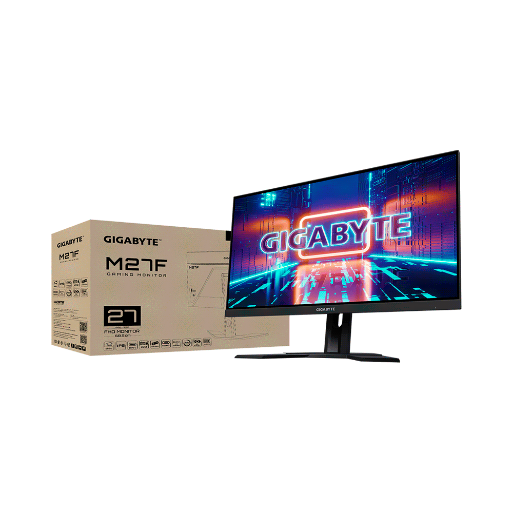 MONITOR 27" GIGABYTE M27F AORUS GAMER FHD IPS/2HDMI/DP/1MS/144HZ/178�