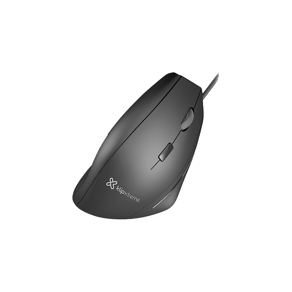 MOUSE ERGONOMICO USB KLIP KMO-505 KREST 1600DPI/6 BOT/DIESTRO/NEGRO