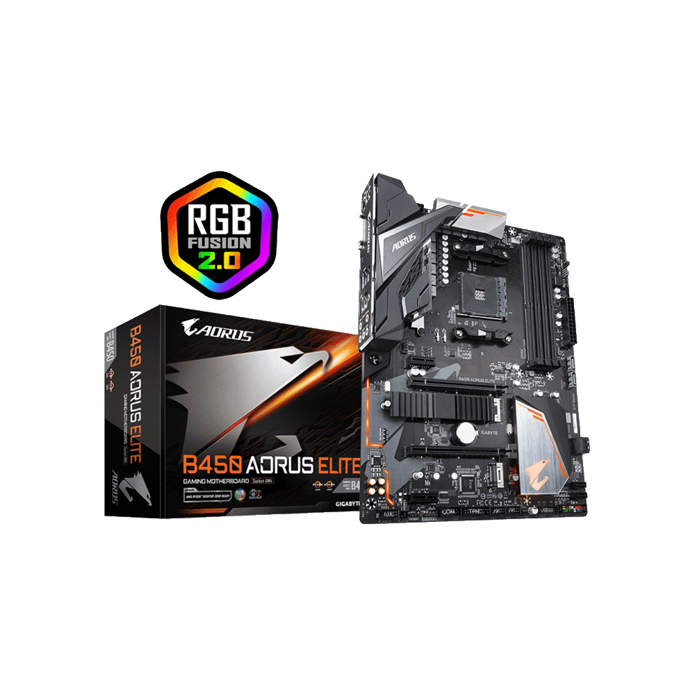 PLACA MADRE GIGABYTE AM4 B450 AORUS ELITE S/R/HDMI/DVI/M2/DDR4/ATX/RGB