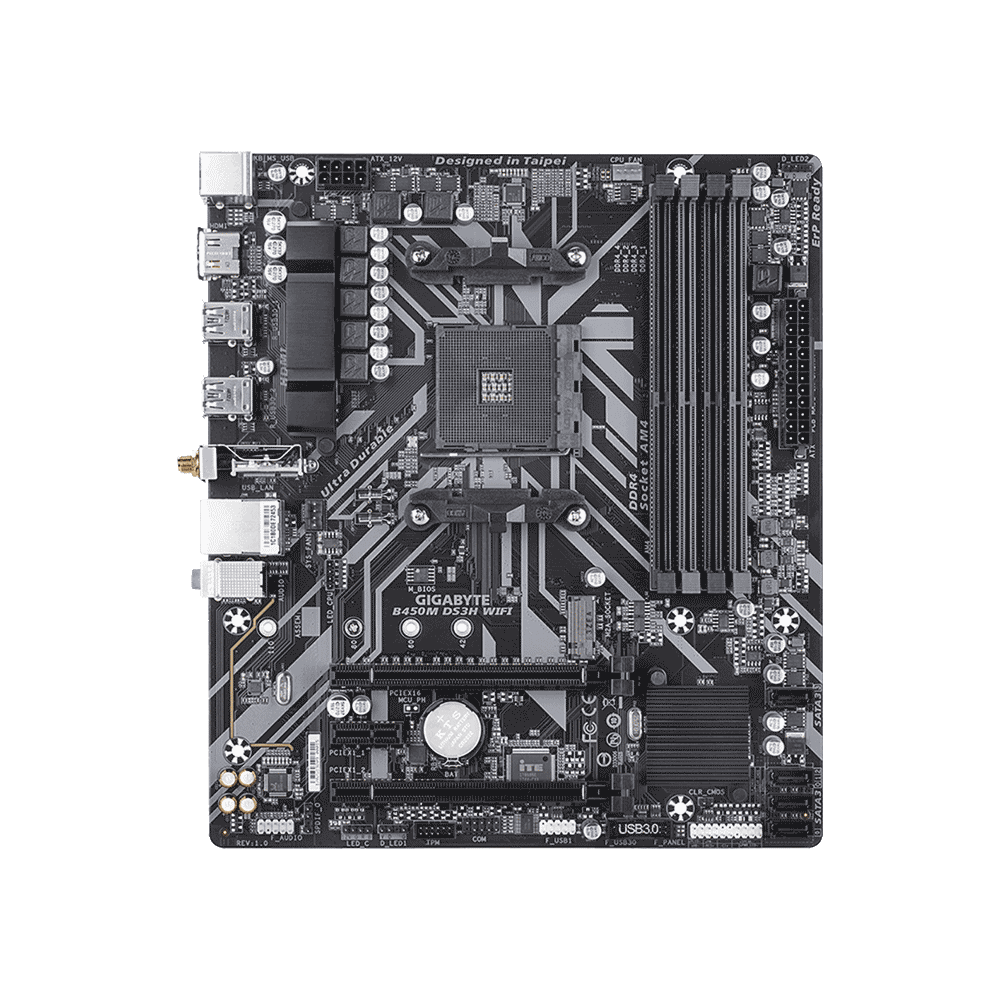 PLACA MADRE GIGABYTE AM4 B450M-DS3H WIFI Y1 S/R/HDMI/M2/WIFI/DDR4/MATX/RGB