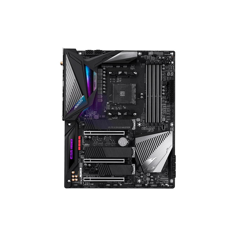 PLACA MADRE GIGABYTE AM4 X570 AORUS MASTER S/2R/WIFI/3M2/DDR4/ATX/RGB