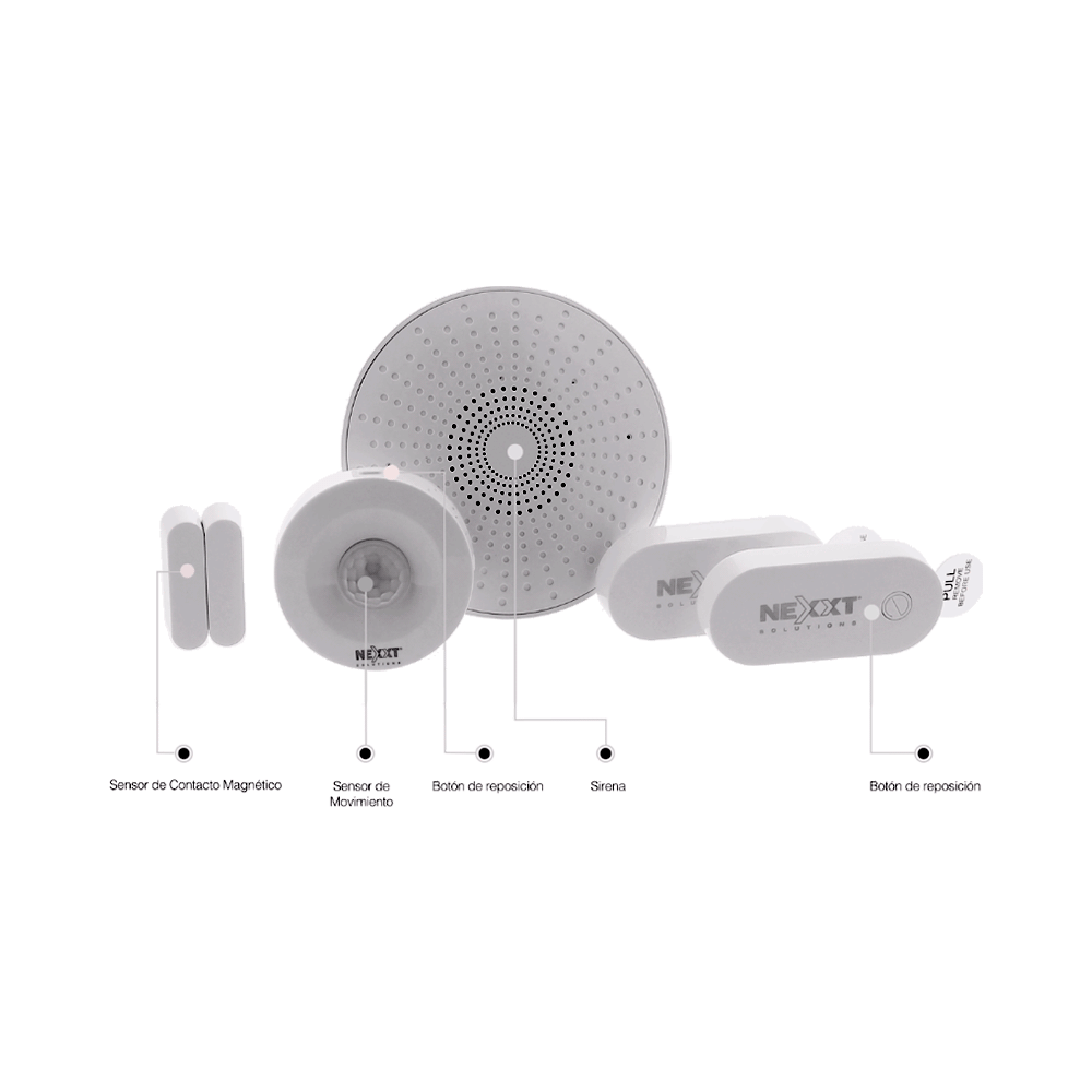 SENSOR INTELIGENTE WIFI KIT MOV/SIRENA AHBWPMO4U1 NEXXT IOT