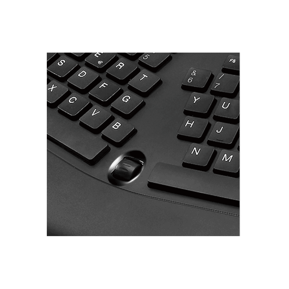 TECLADO CON MOUSE ERGONOMICO WIRELES KLIP KBK-500 MAJESTIK ESPA�OL NEGRO