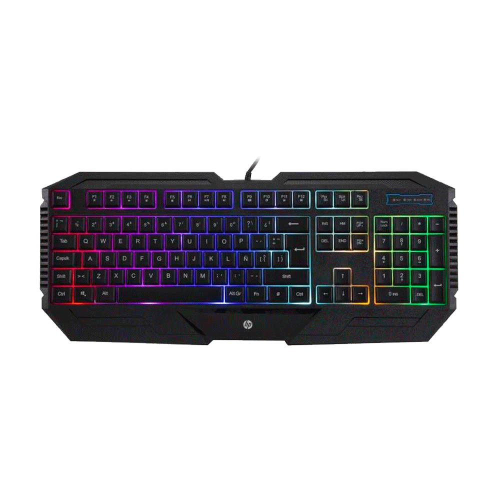 TECLADO GAMER USB HP K110 RETROILUMINADO ESPA�OL/ NEGRO
