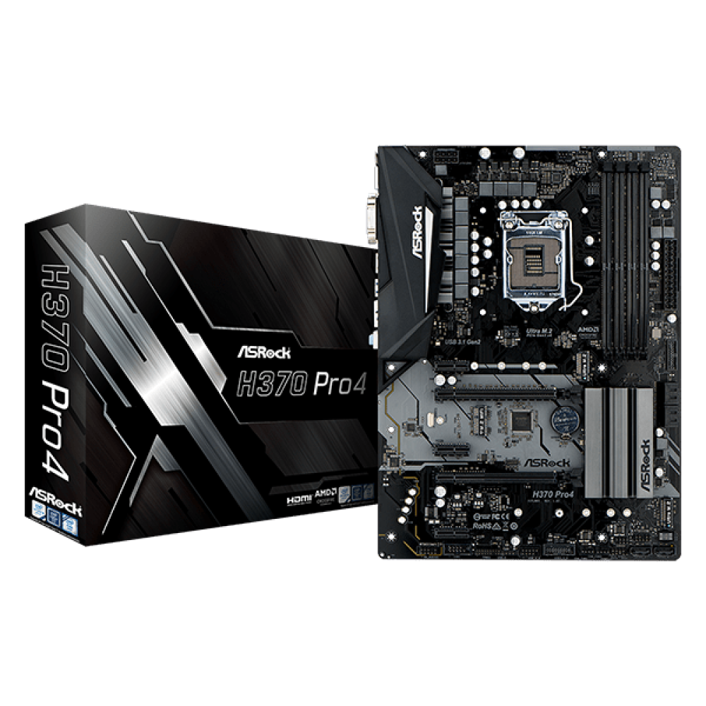 Placa Madre ASRock 1151 H370 PRO4 DVI-D/HDMI/DDR4