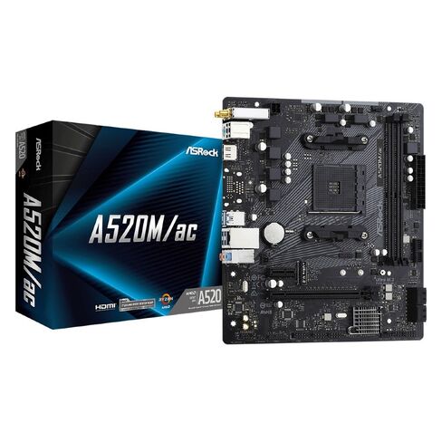 Placa Madre ASRock AM4 A520M/Ac DDR4