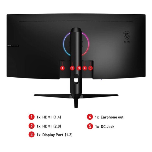 Monitor MSI 34" LED UWQHD DisplayPort/HDMI