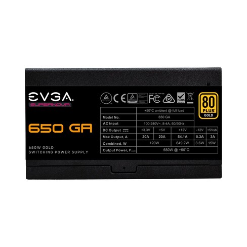 FUENTE EVGA  650W GA 80PLUS GOLD MODULAR 220-GA-0650-X1