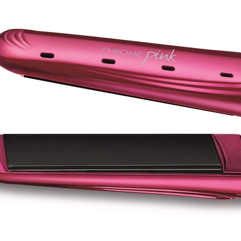 Planchita para Cabello Mondial Chrome Pink Line