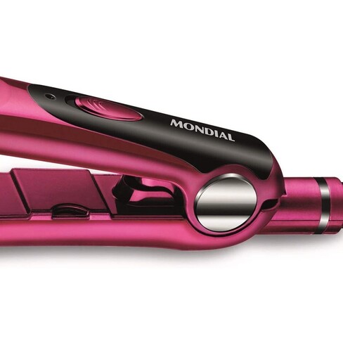 Planchita para Cabello Mondial Chrome Pink Line