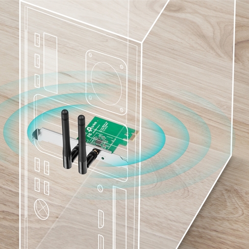 Adaptador de red inalámbrico TP-Link PCI Express TL-WN881ND N a 300 Mbps