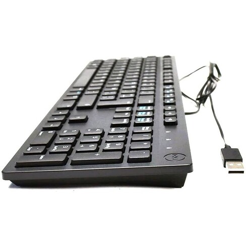 Dell KB216, Tastiera Internazionale (USB, Universale, Querty, Cablata), Bianco
