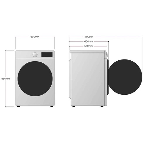 Lavarropas LG de Carga Frontal Inverter 12Kg WD12VVC3S6C