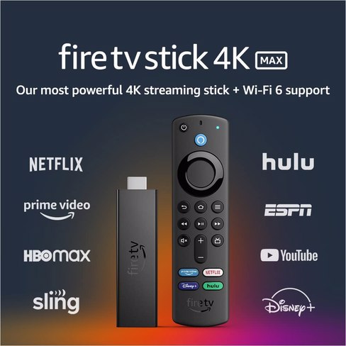 Amazon Fire TV Stick 4K Max dispositivo de transmisión, Wi-Fi 6, Alexa Voice Remote (incluye controles de TV)