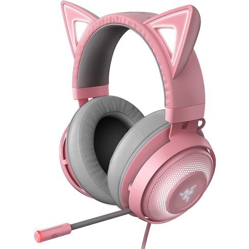 Razer Kraken Kitty - Auriculares USB RGB para juegos: sonido envolvente  espacial THX 7.1, iluminación Chroma RGB, micrófono retráctil de  cancelación